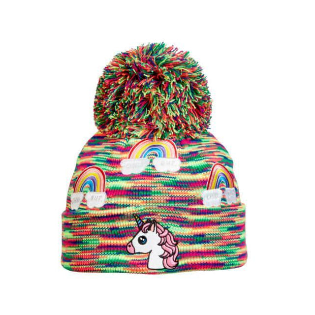 Turtle Fur Kids Unicorn Hat Rainbow